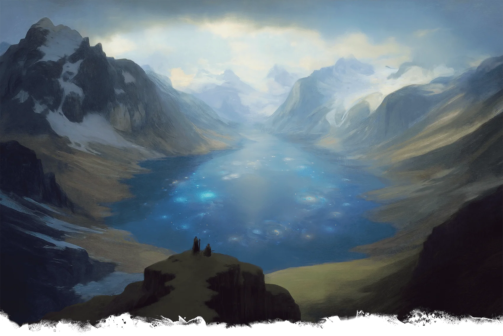 Mysterious lights glimmer ...