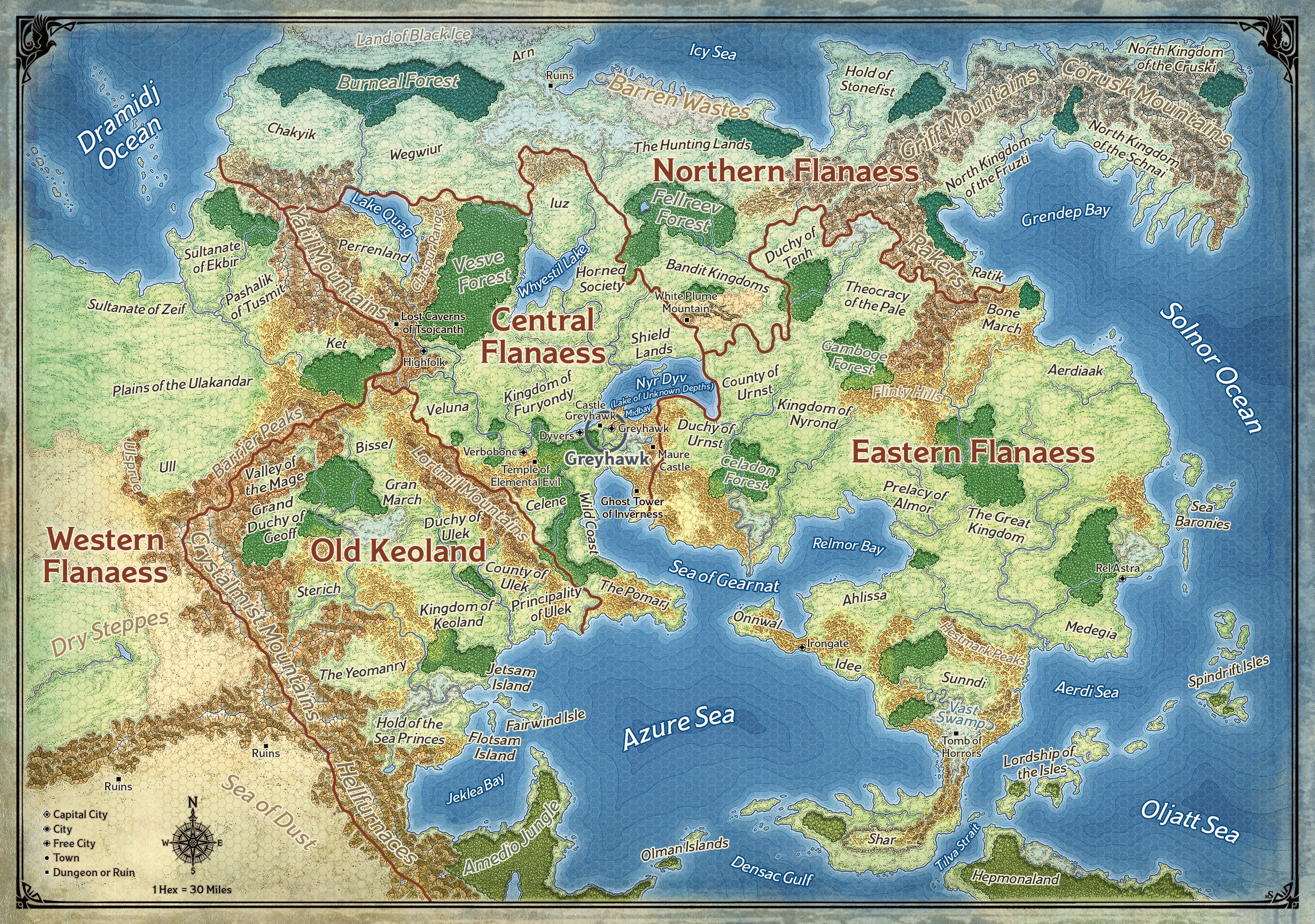 Flanaess (Hex Grid)