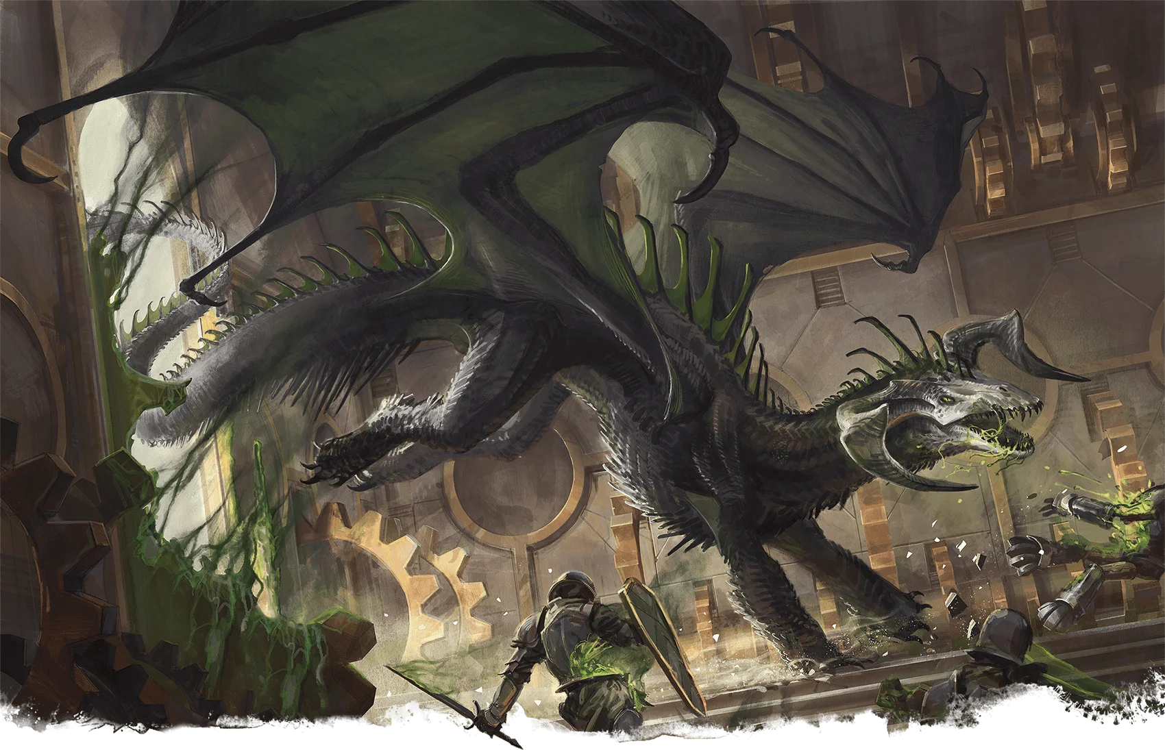 An adult black dragon uses...