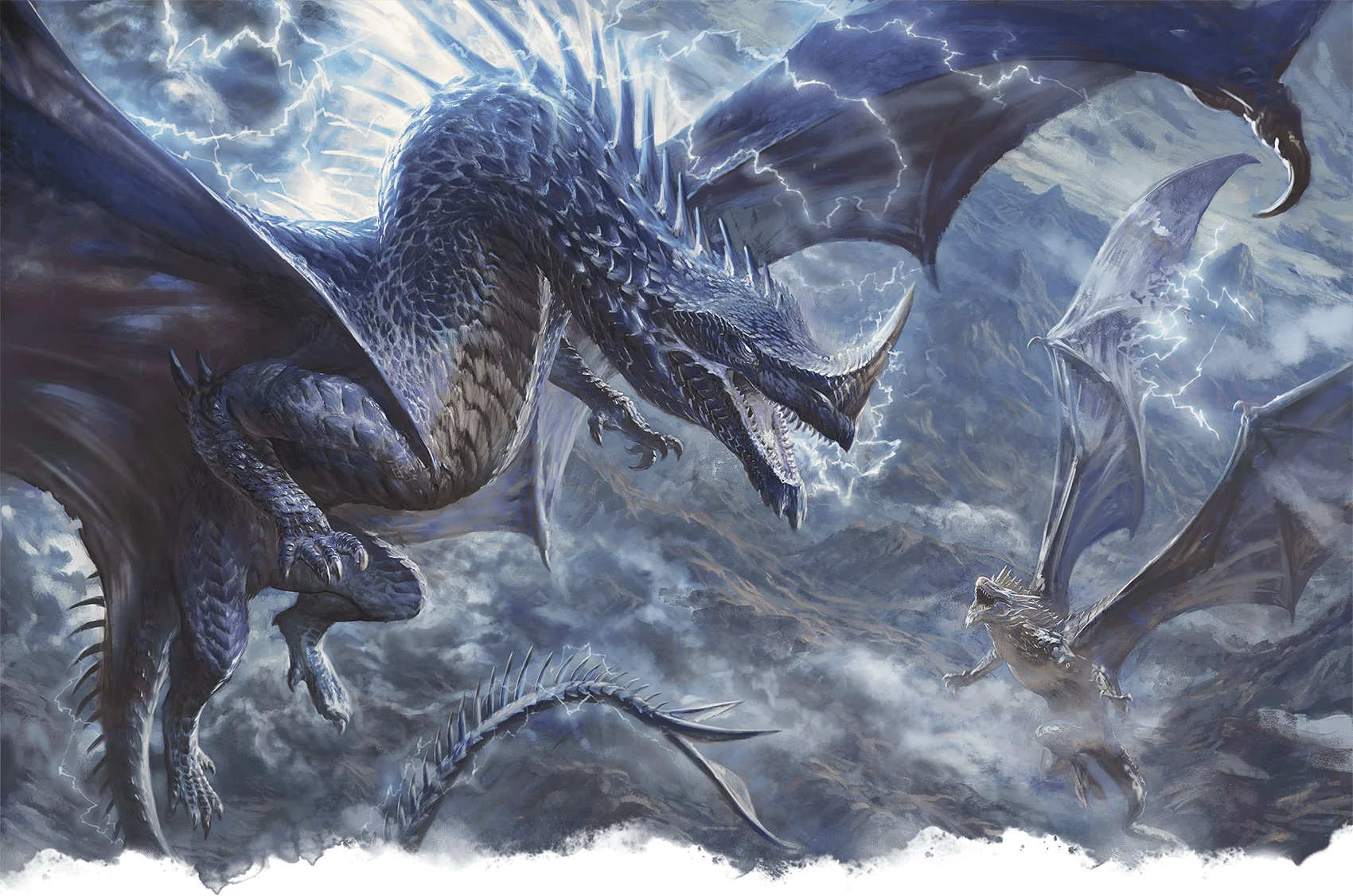 An adult blue dragon invad...