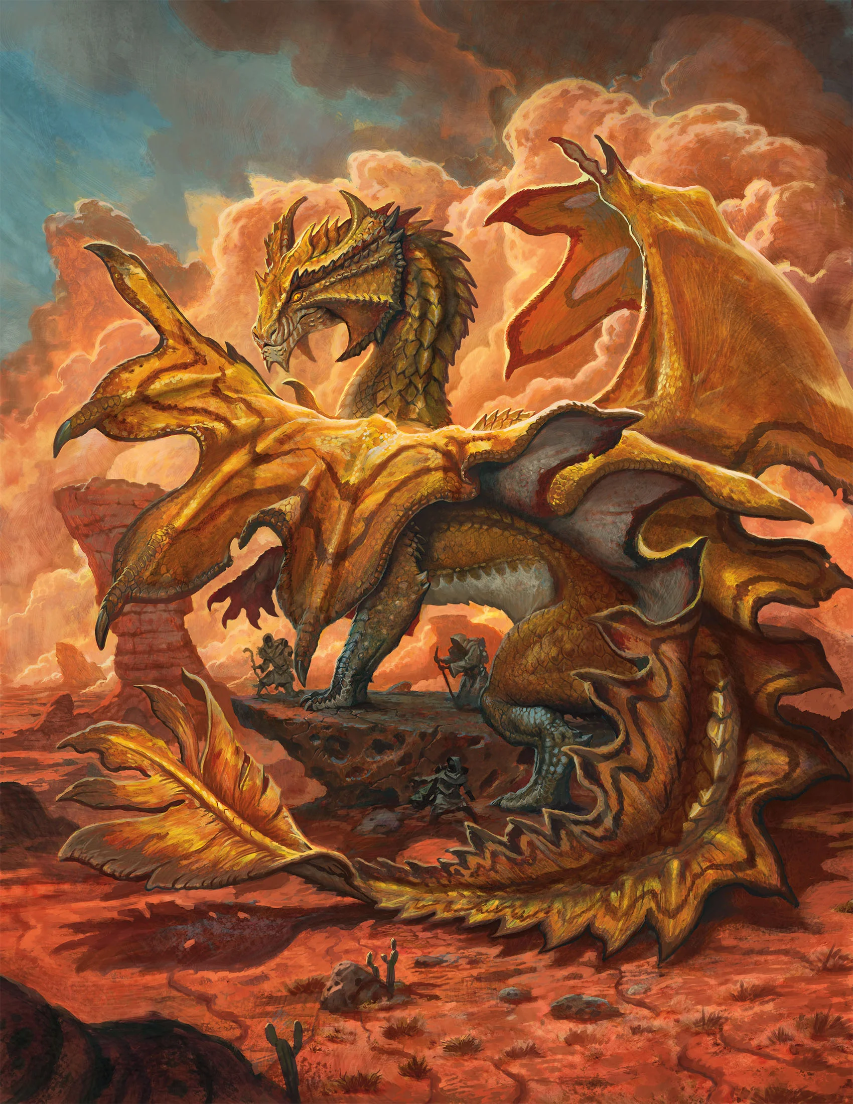 An ancient brass dragon pr...