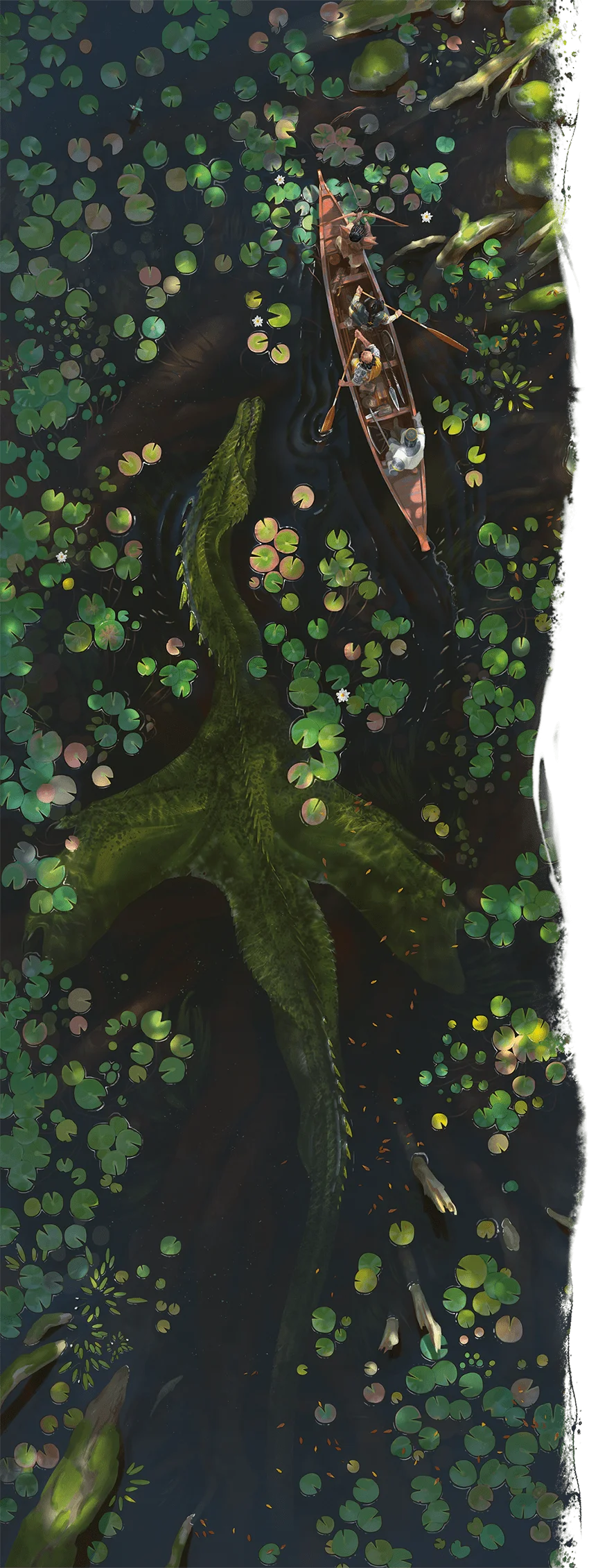 An adult green dragon shadows its prey