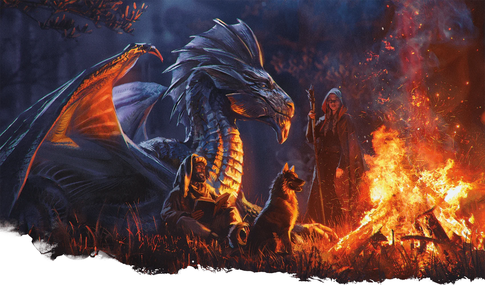 An adult silver dragon rel...
